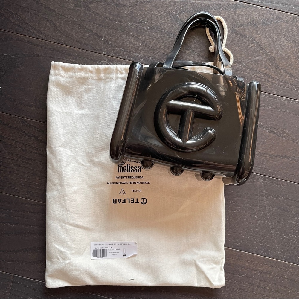 🆕Melissa X Telfar Small Jelly Shopper black handbag - Picture 2 of 8